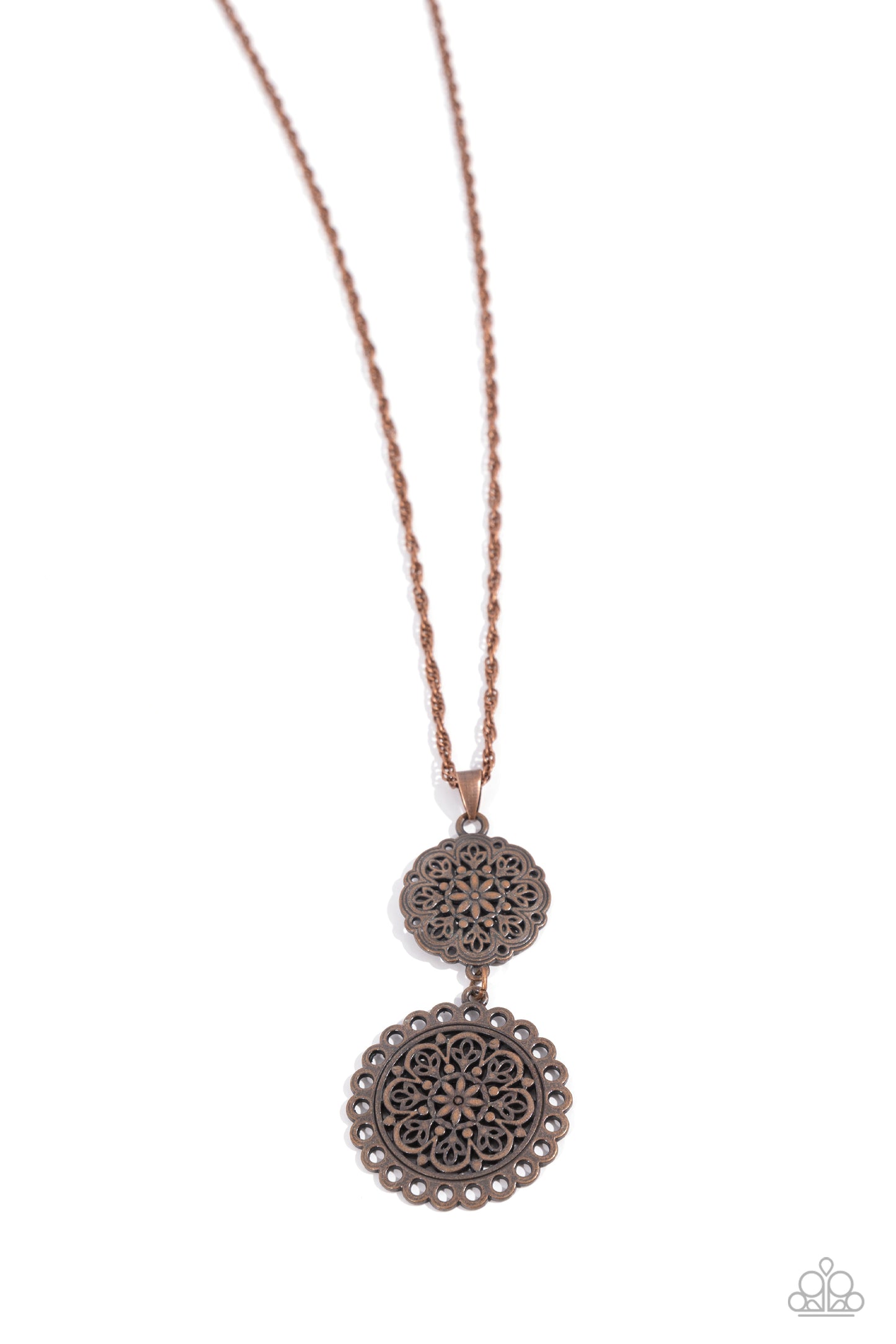 Meet Me At The Garden Gate Paparazzi Accessories Necklace with Earrings Copper