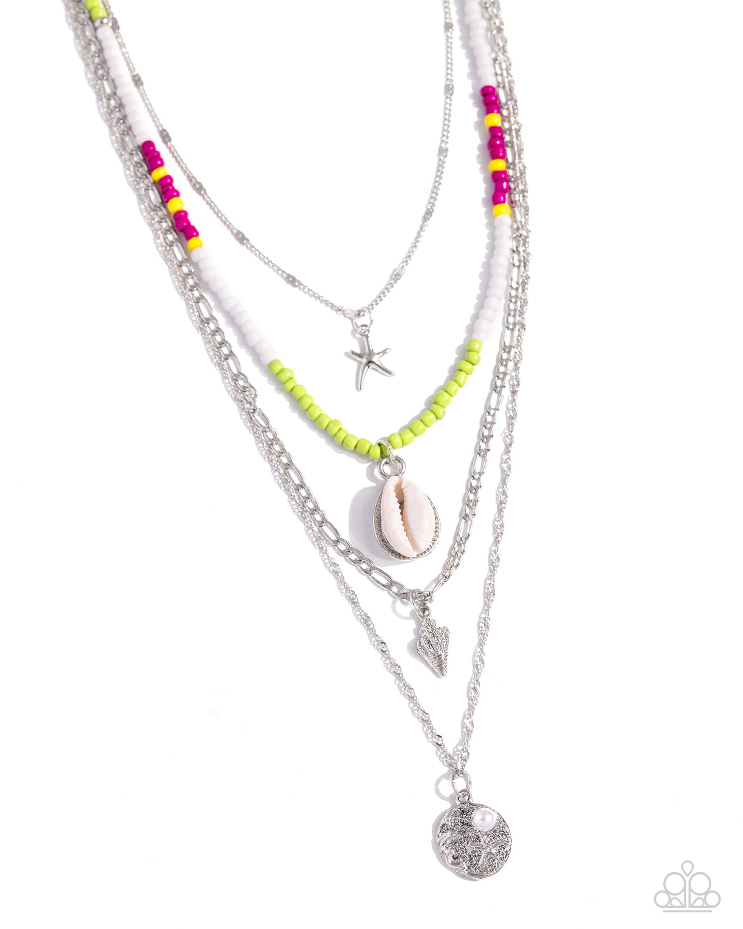 Oceanic Obligato Paparazzi Accessories Necklace with Earrings Green