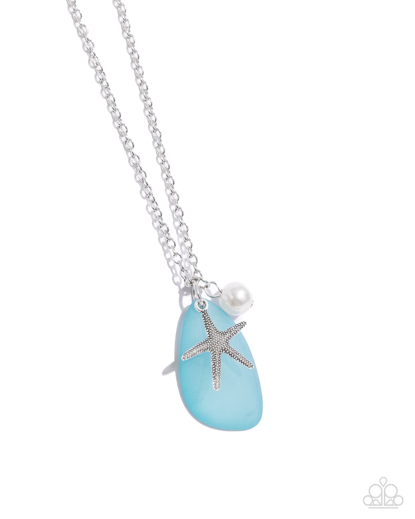 Sea Glass Stash Paparazzi Accessories Necklace with Earrings - Blue