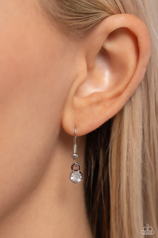 A - Letter of the Law Paparazzi Accessories Necklaces with Earrings Silver