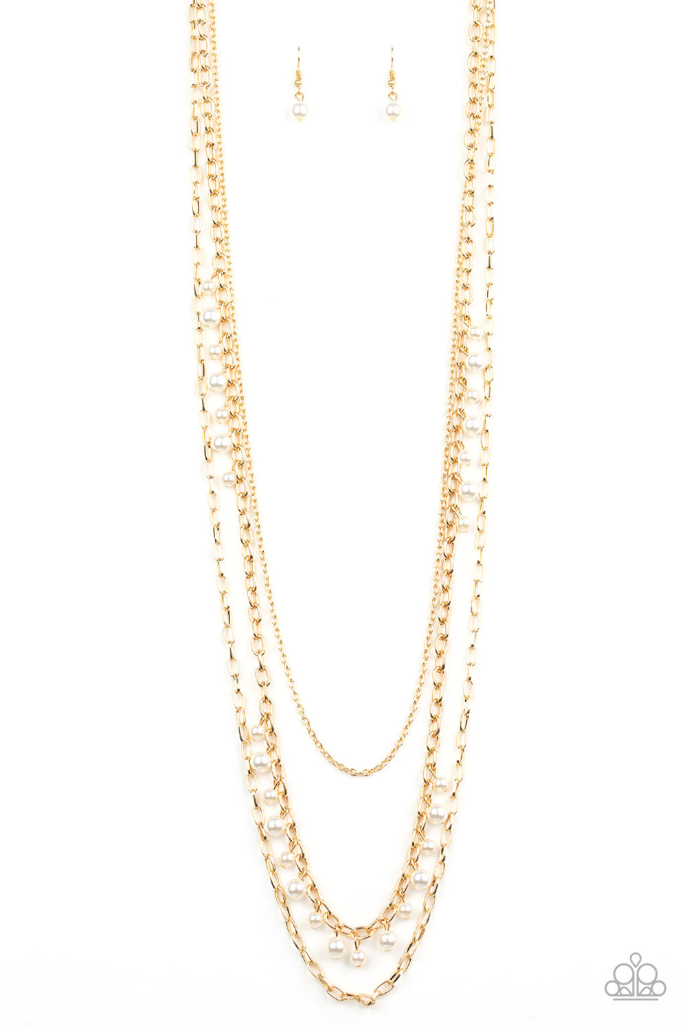 Pearl Pageant Paparazzi Accessories Necklace with Earrings