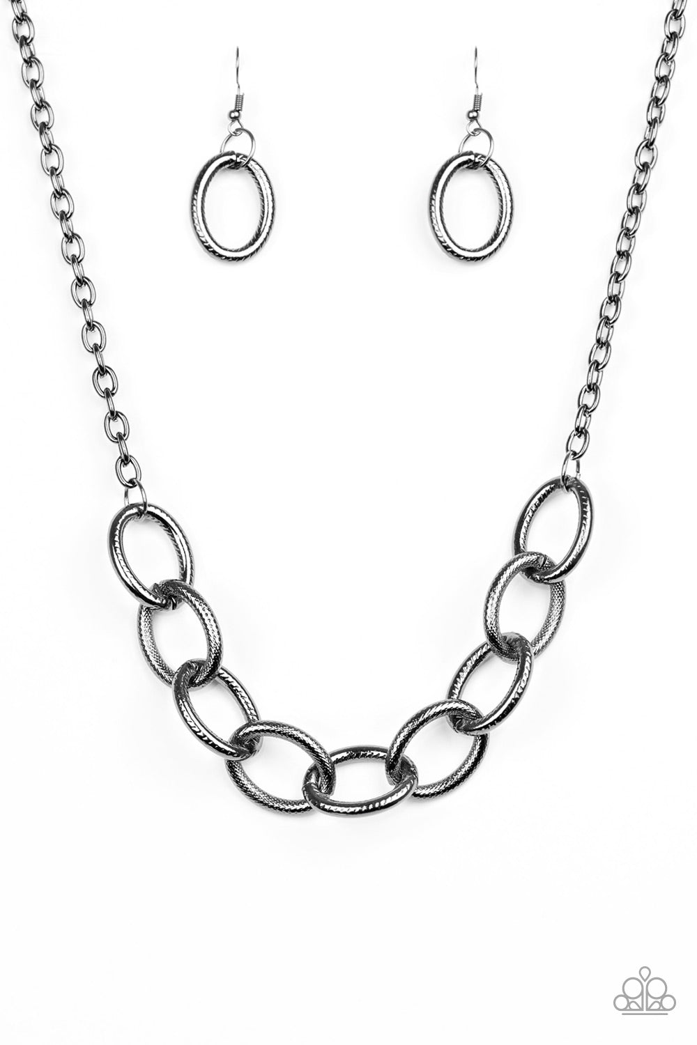 Boldly Bronx Paparazzi Accessories Necklace with Earrings