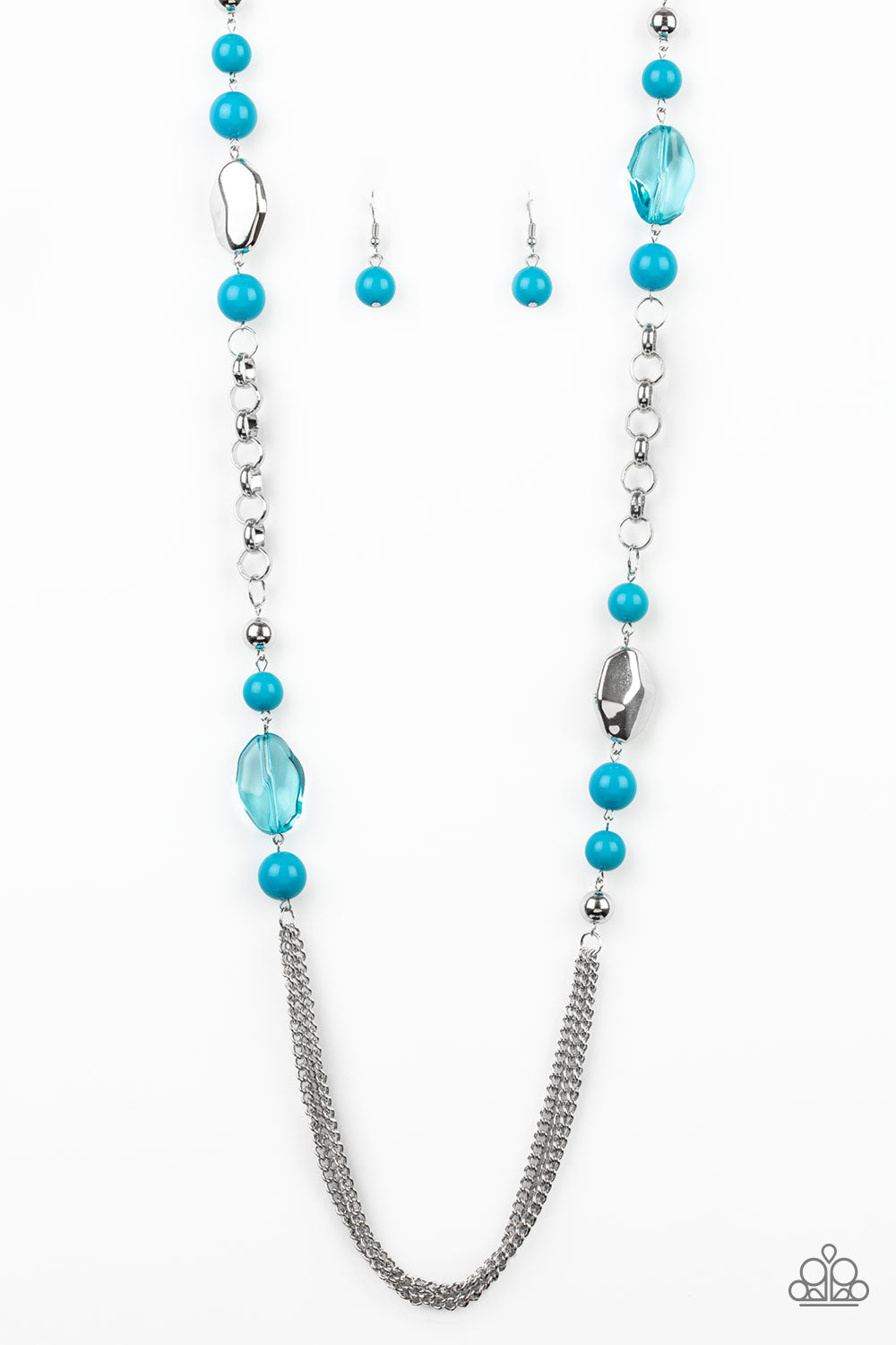 Marina Majesty Paparazzi Accessories Necklace with Earrings