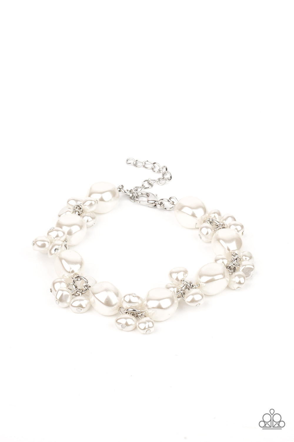 Imperfectly Perfect Paparazzi Accessories Bracelet White
