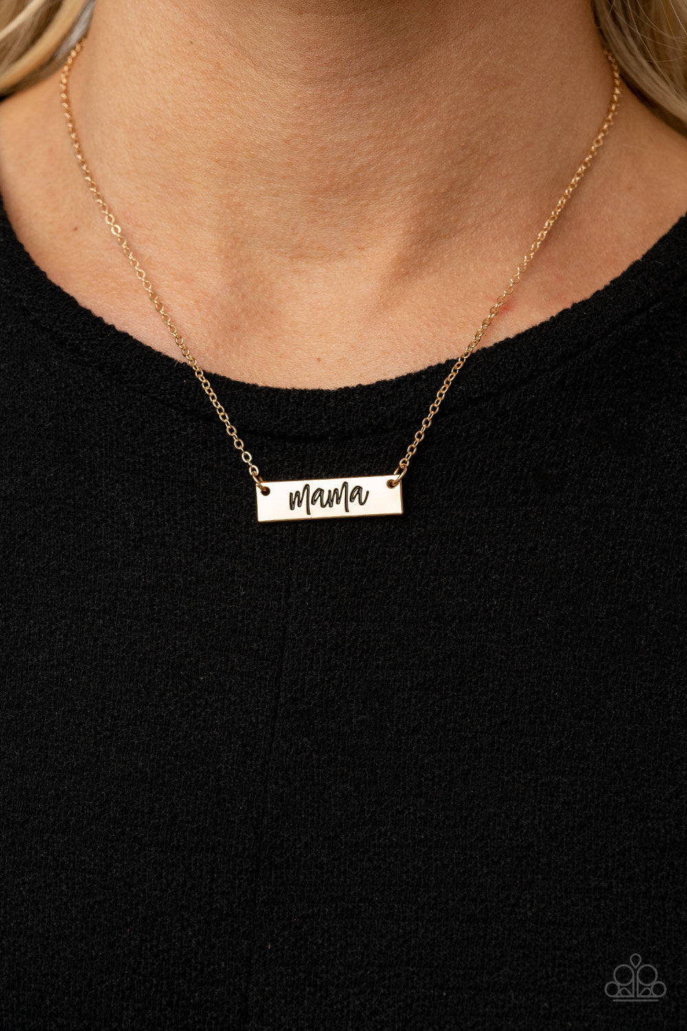 Blessed Mama Paparazzi Accessories Necklace with Earrings - Gold