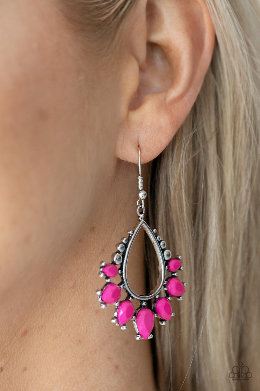 Flamboyant Ferocity Paparazzi Accessories Earrings - Pink