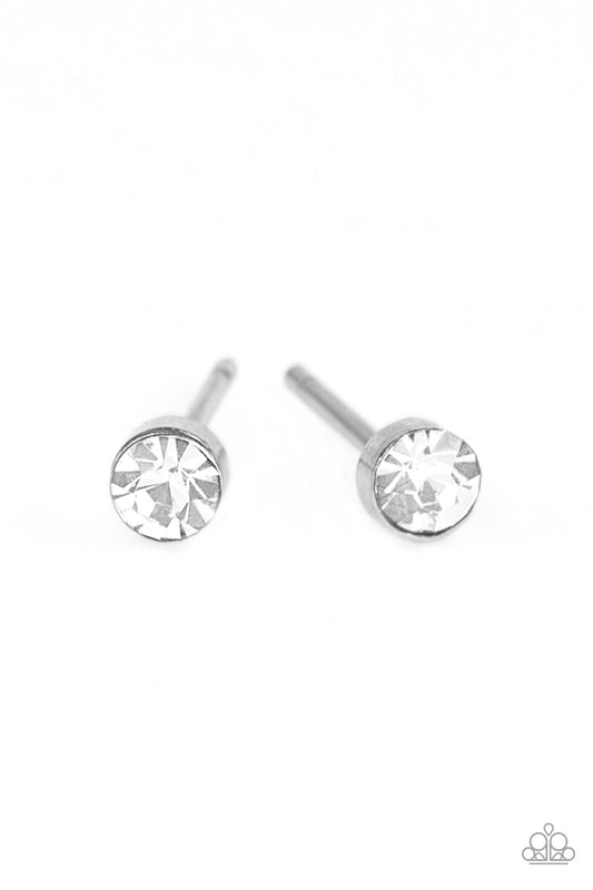 Dainty Decor – White | Paparazzi Earrings
