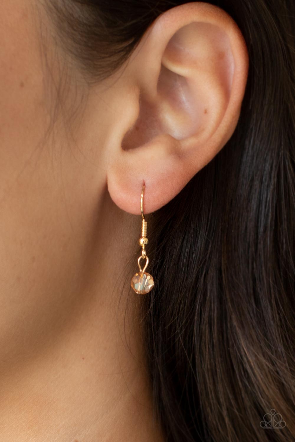 Galactic Glow Paparazzi Accessories Necklace with Earrings - Gold