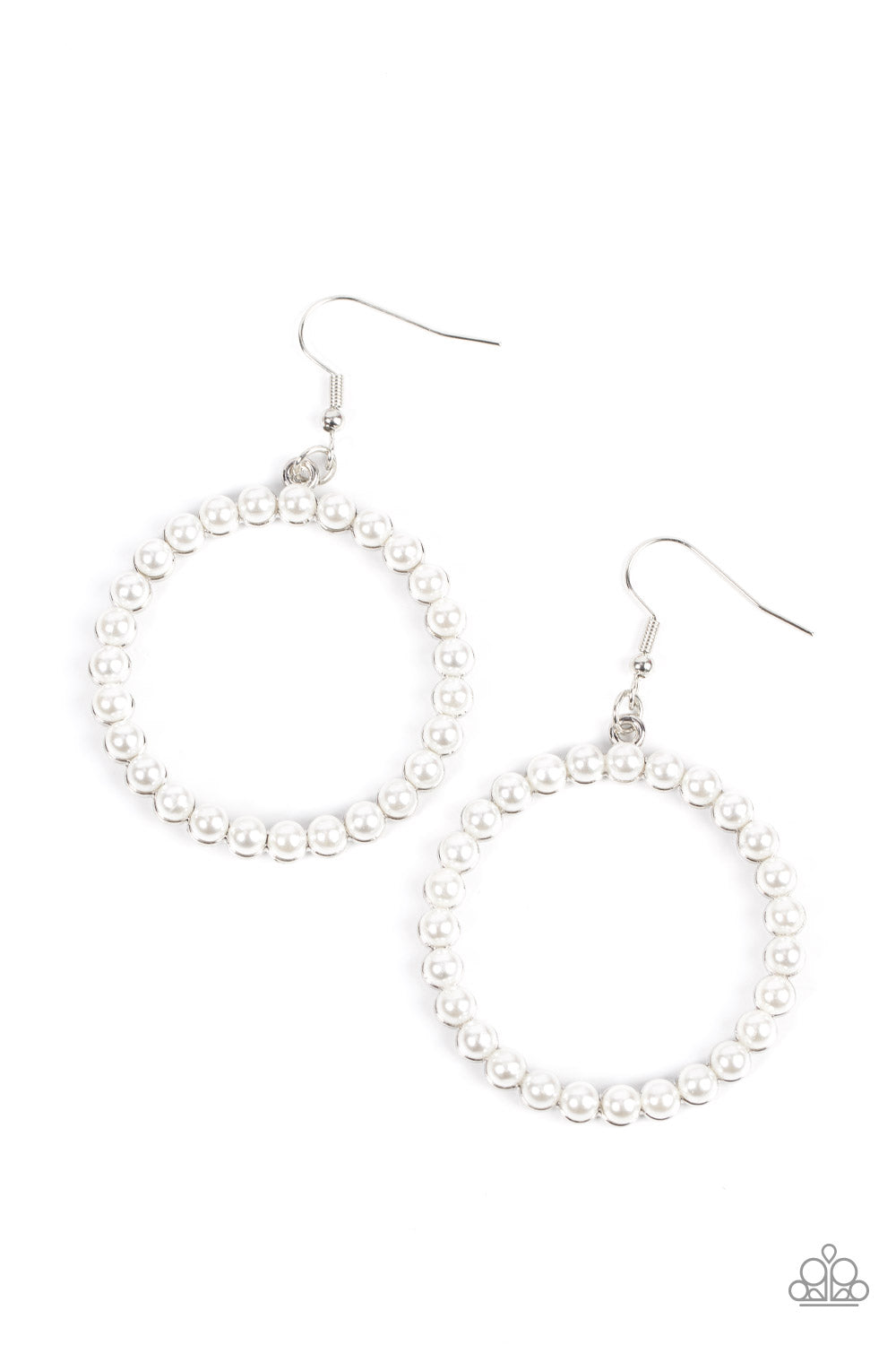 Can I Get A Hallelujah Paparazzi Accessories Earrings White