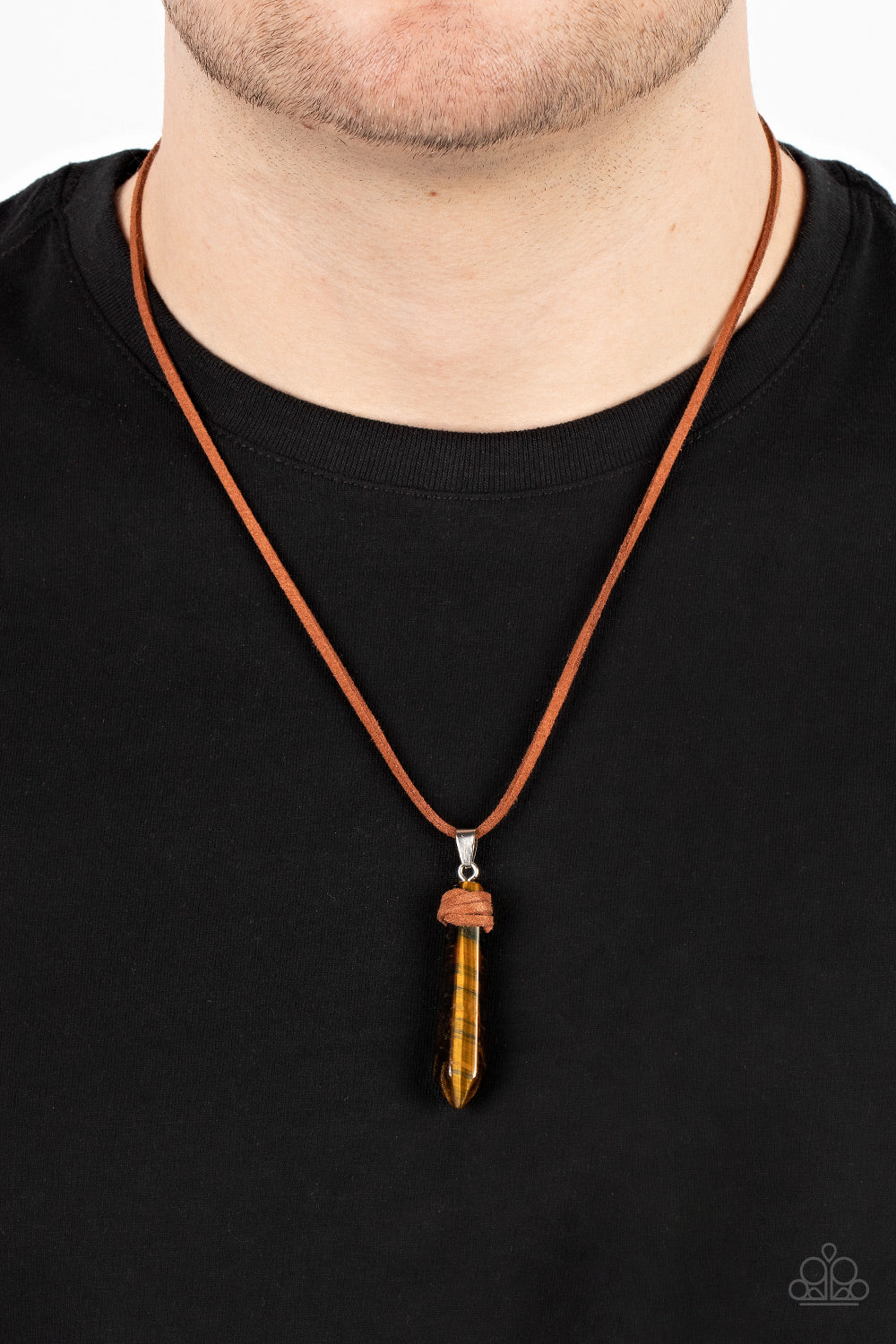 Holistic Harmony Paparazzi Accessories Necklace with Earrings Brown