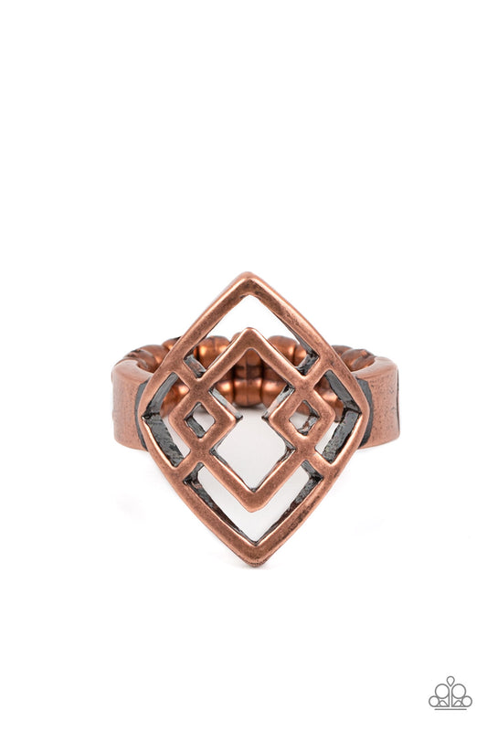 Diamond Duo – Copper | Paparazzi Ring