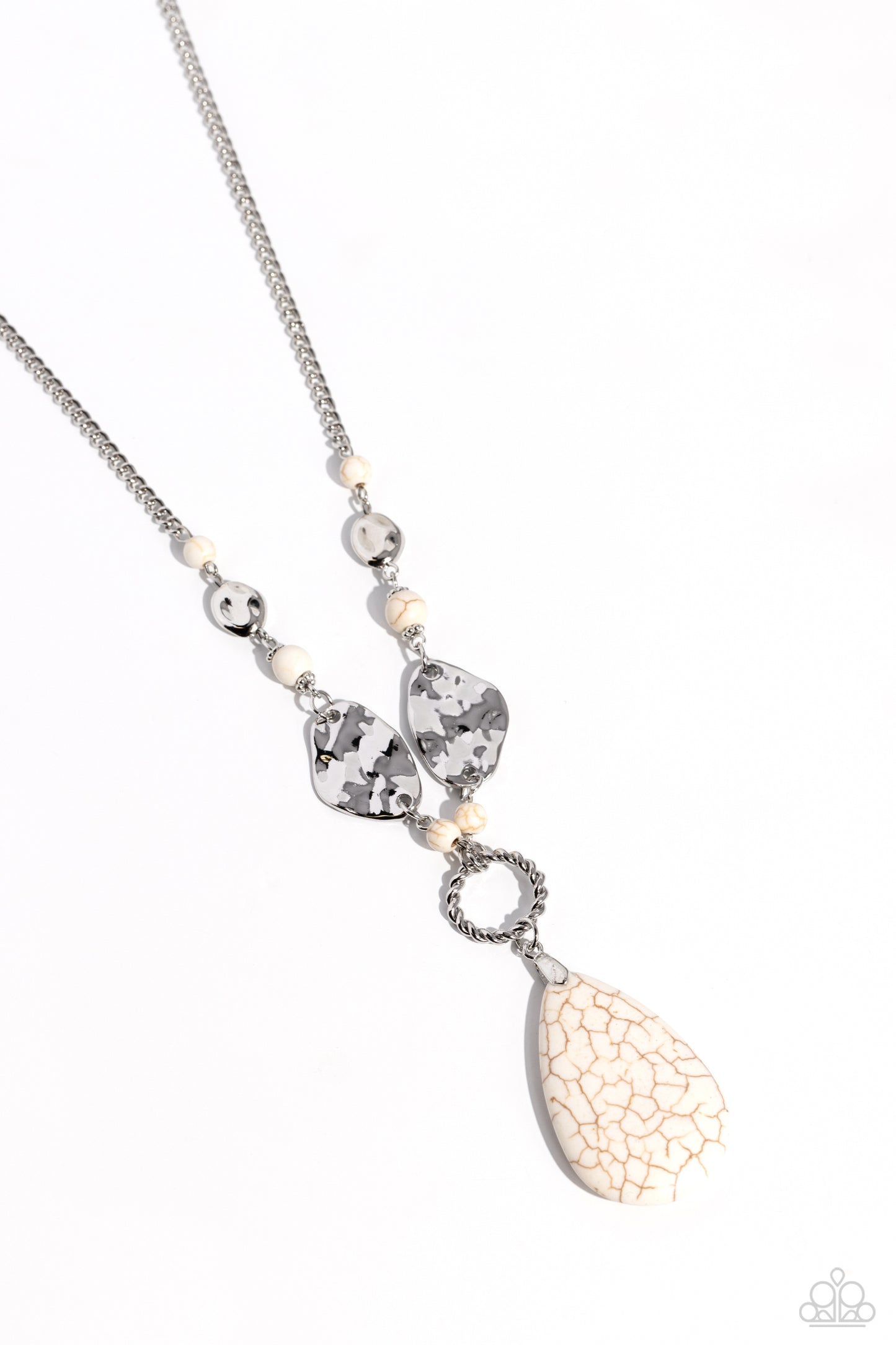 Sagebrush Sanctuary Paparazzi Accessories Necklace with Earrings - White