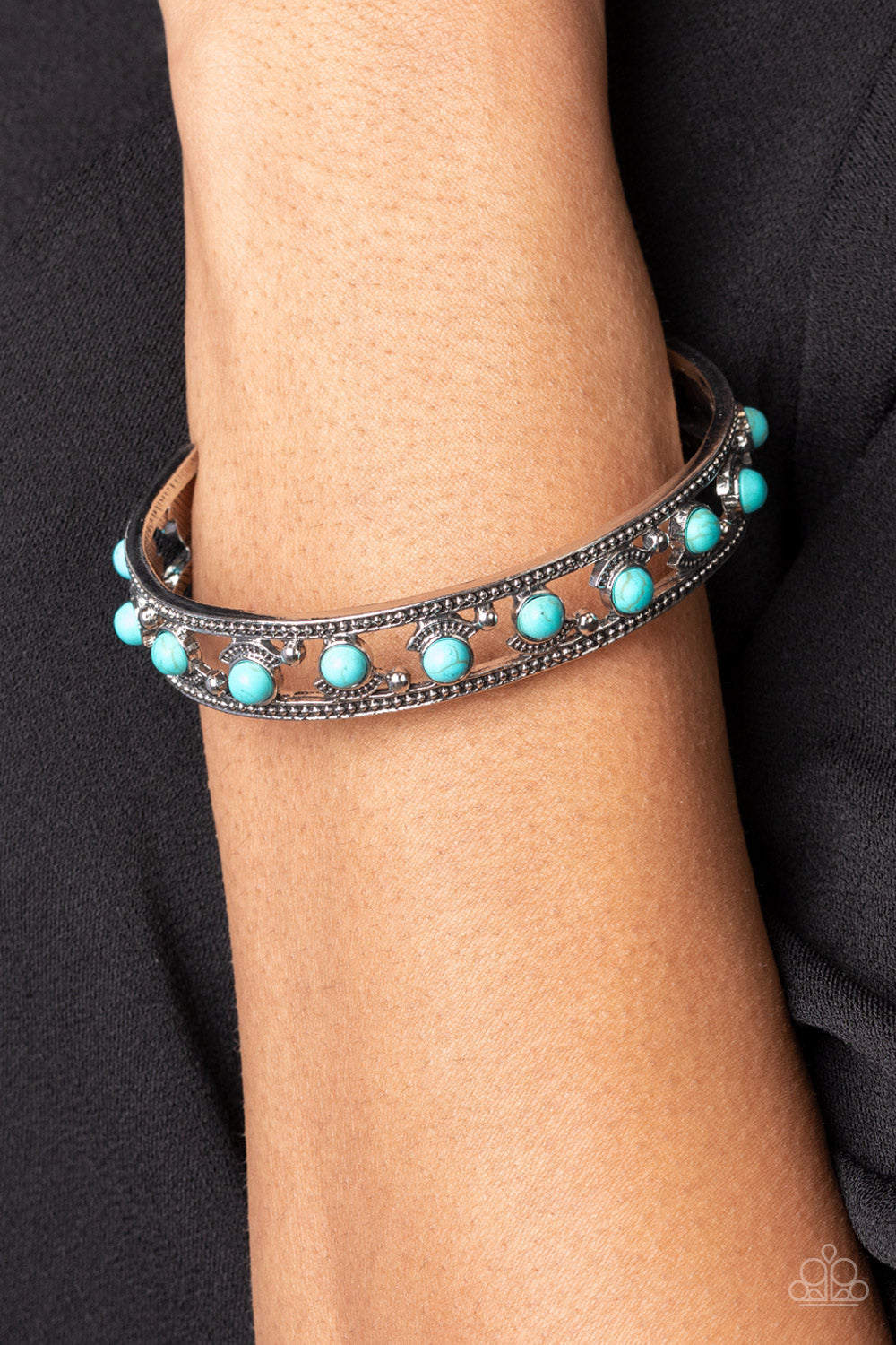 Badlands Bliss Paparazzi Accessories Cuff Bracelet Blue
