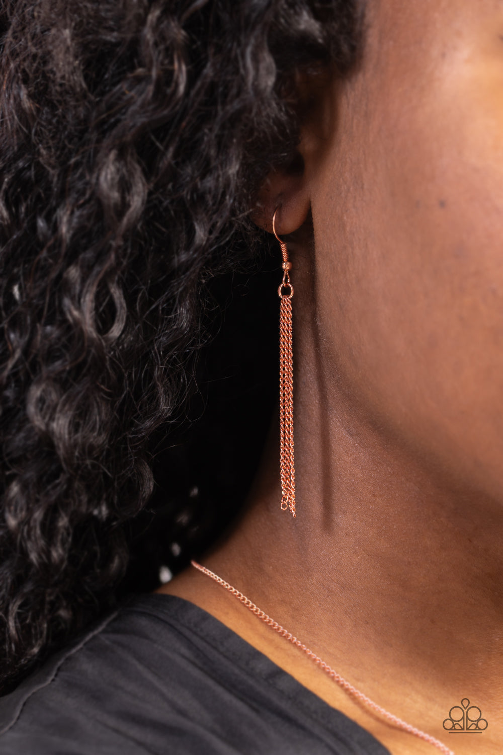 Sparkling Stones Paparazzi Accessories Necklace with Earrings - Copper