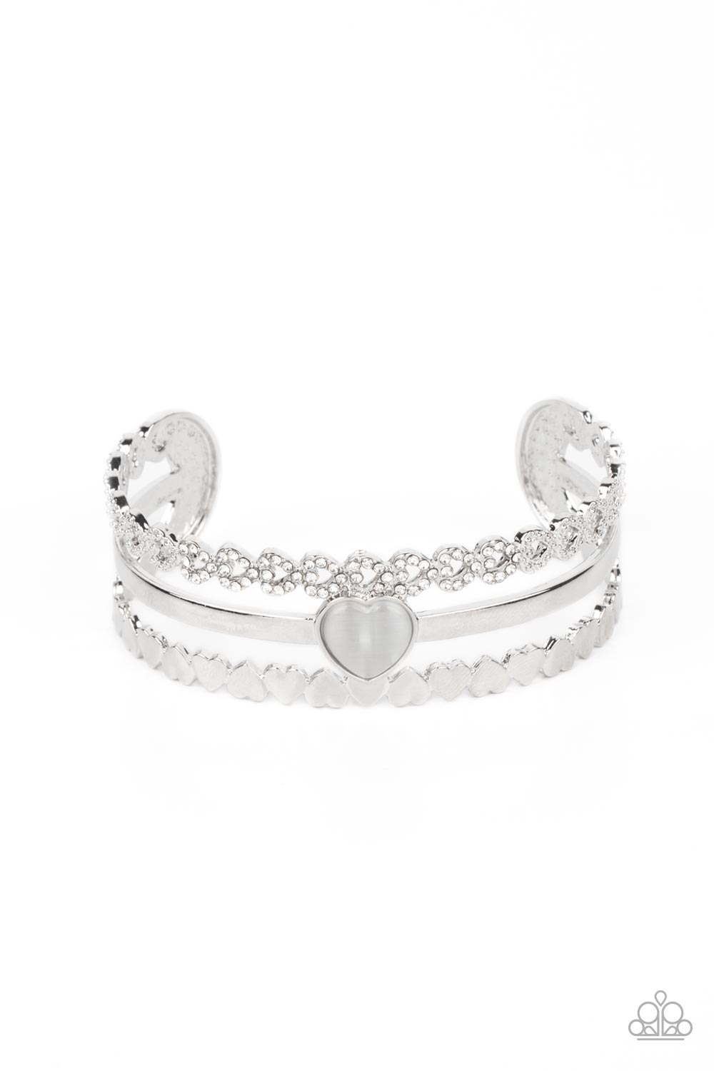 You Win My Heart Paparazzi Accessories Bracelet - White