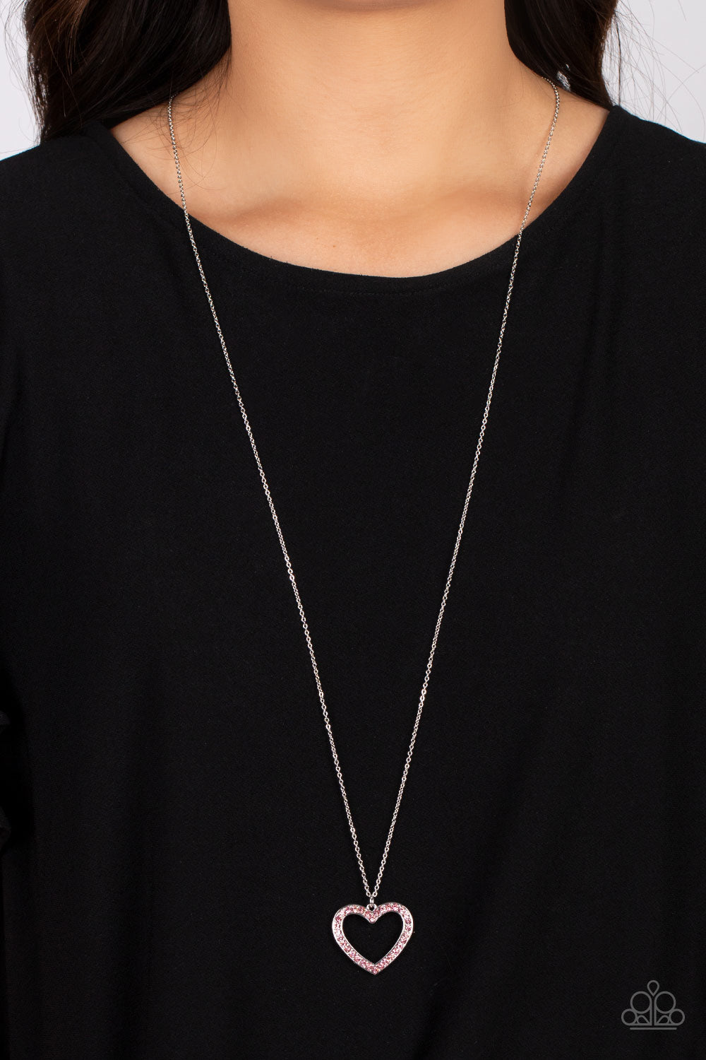 Dainty Darling Paparazzi Accessories Necklace with Earrings Pink