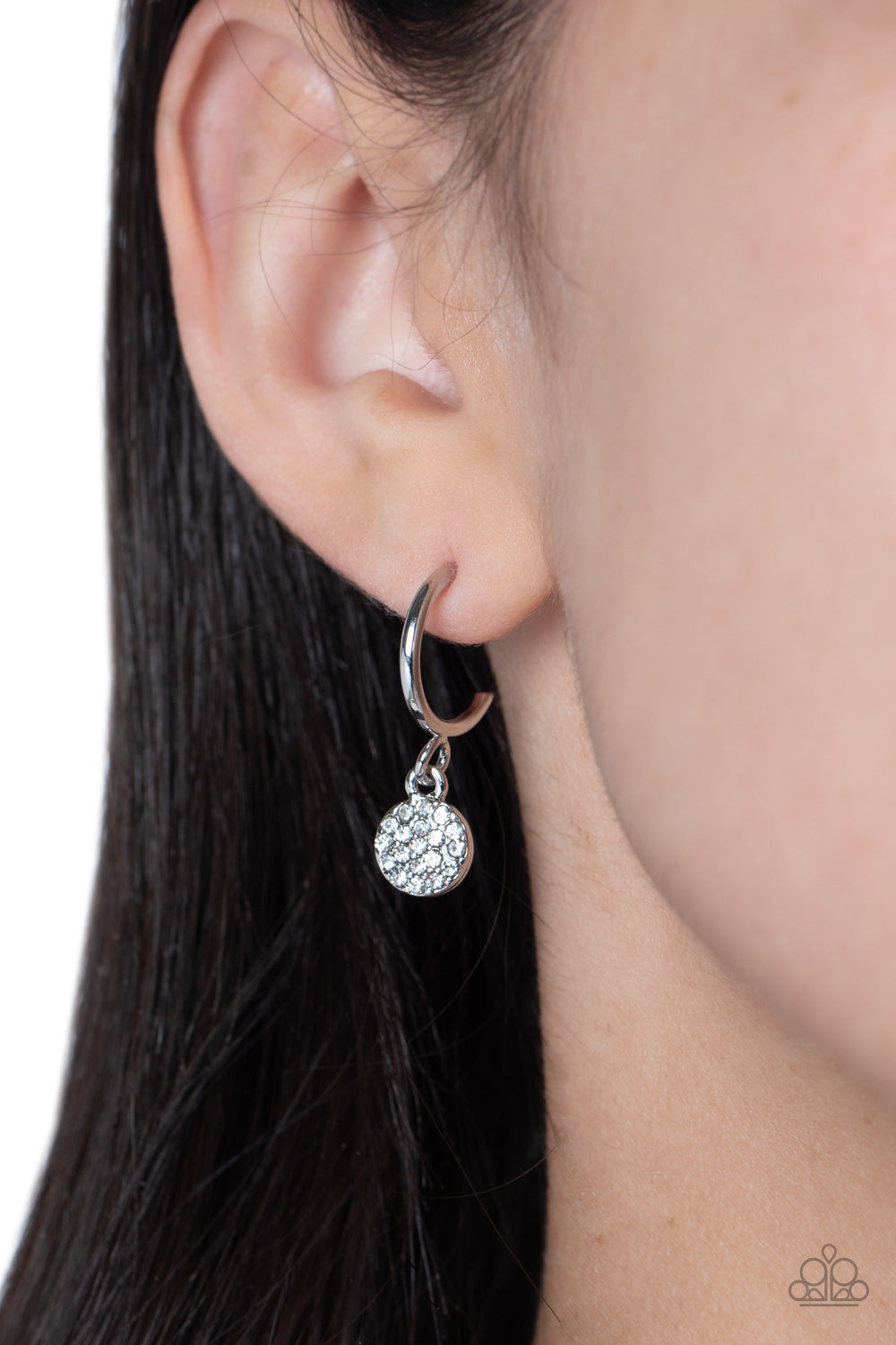 Bodacious Ballroom Paparazzi Accessories Hoop Earrings White