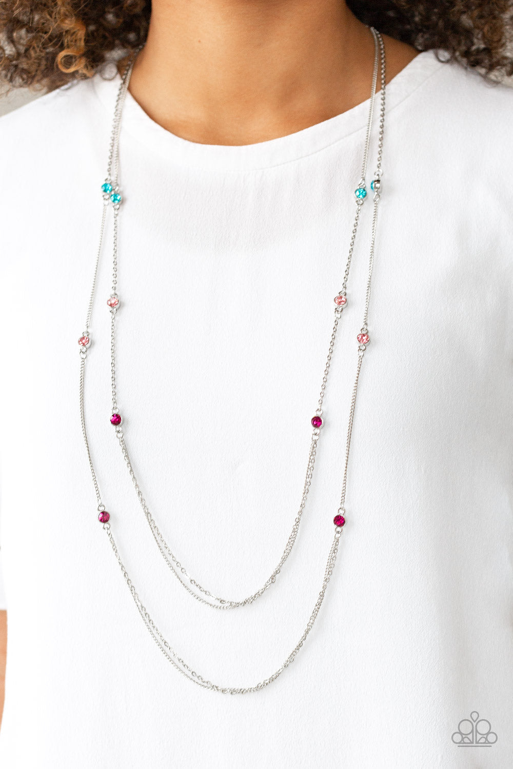 Sparkle of the Day Paparazzi Accessories Necklace With Earrings