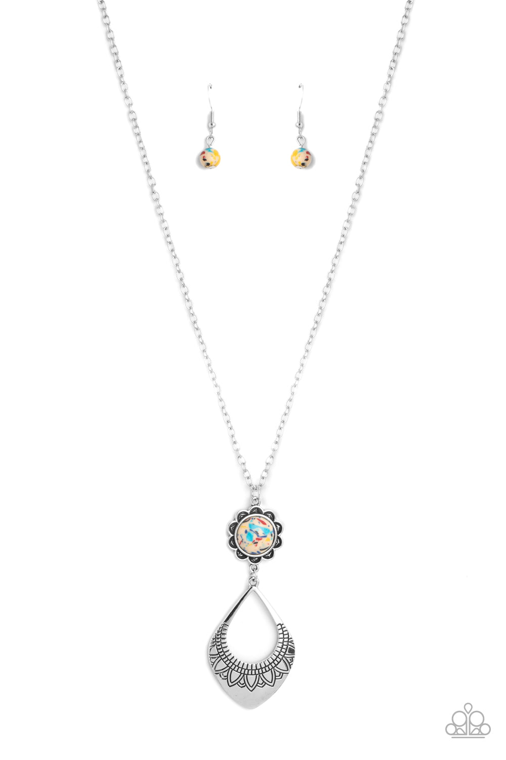 Stone TOLL Paparazzi Accessories Necklace with Earrings - Yellow