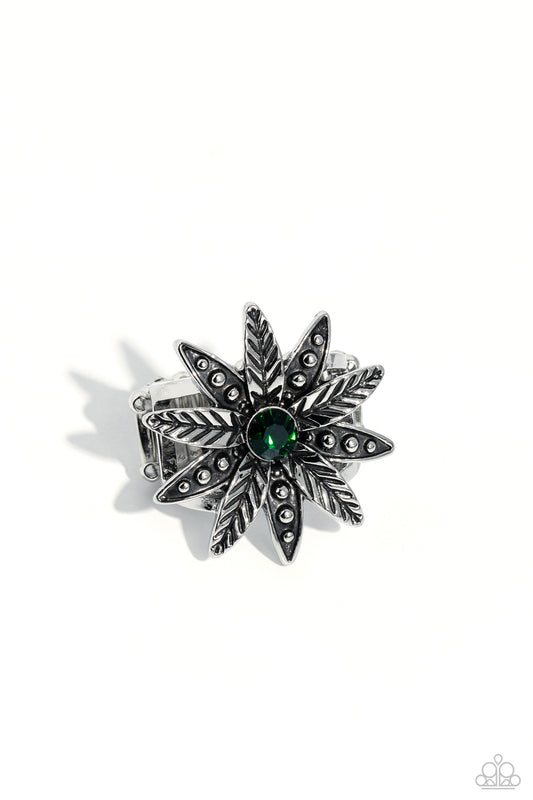 Sunflower Season Paparazzi Accessories Ring Green