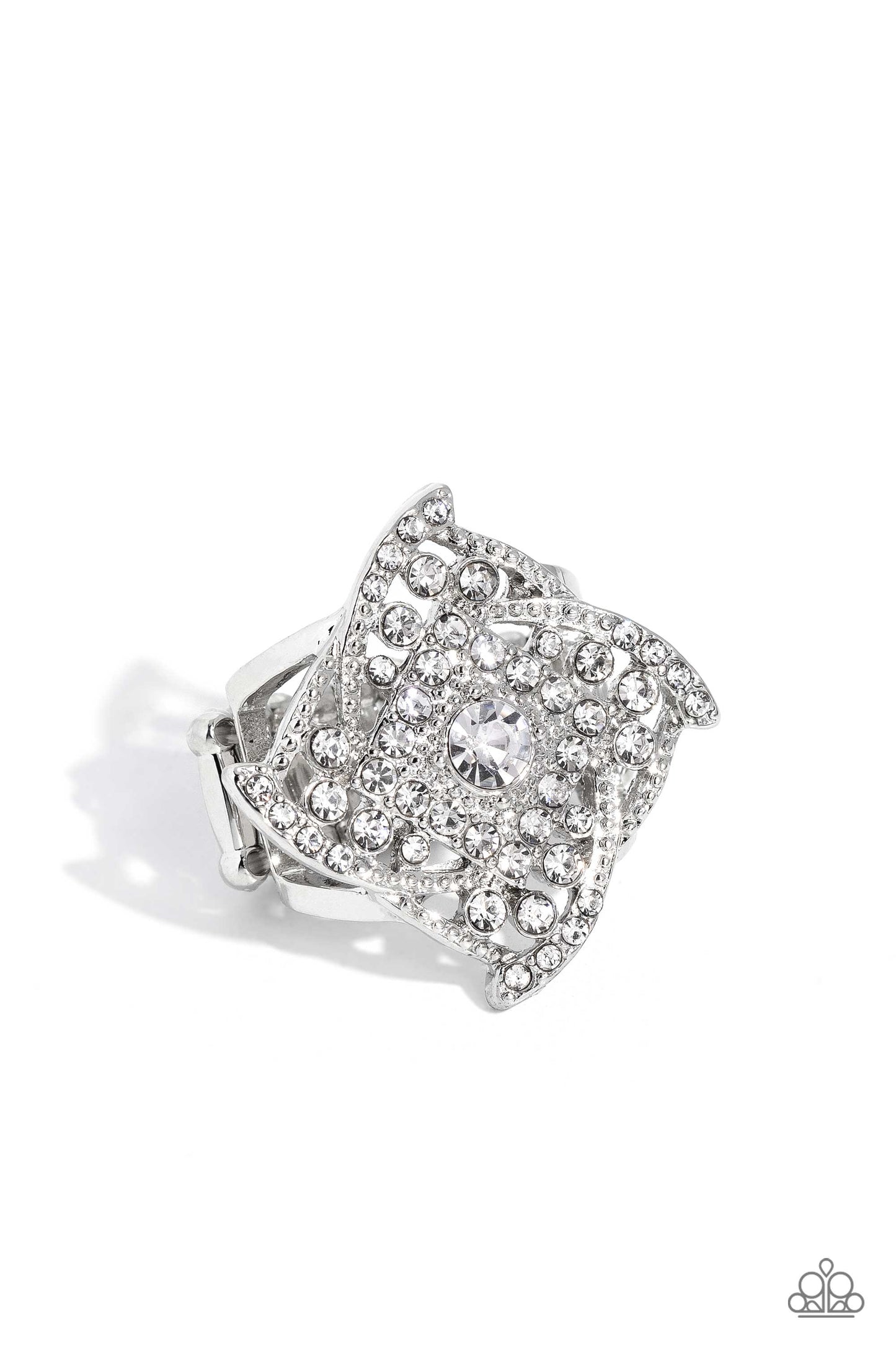 Tilted Talent Paparazzi Accessories Ring White