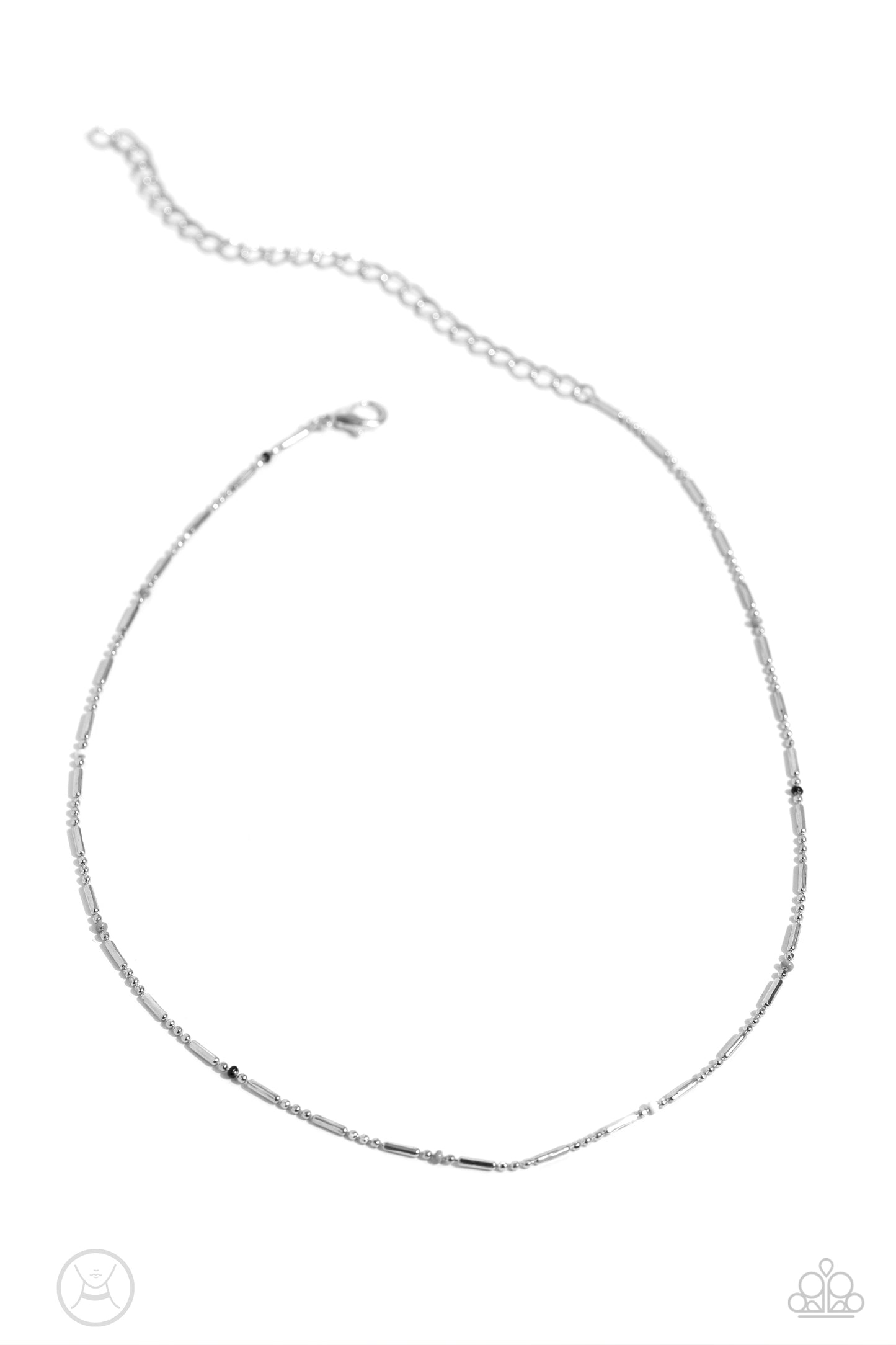 Serenity Strand Paparazzi Accessories Choker with Earrings Silver