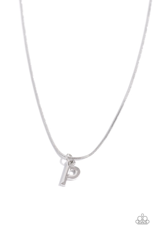 P - Seize the Initial – Silver | Paparazzi Necklace
