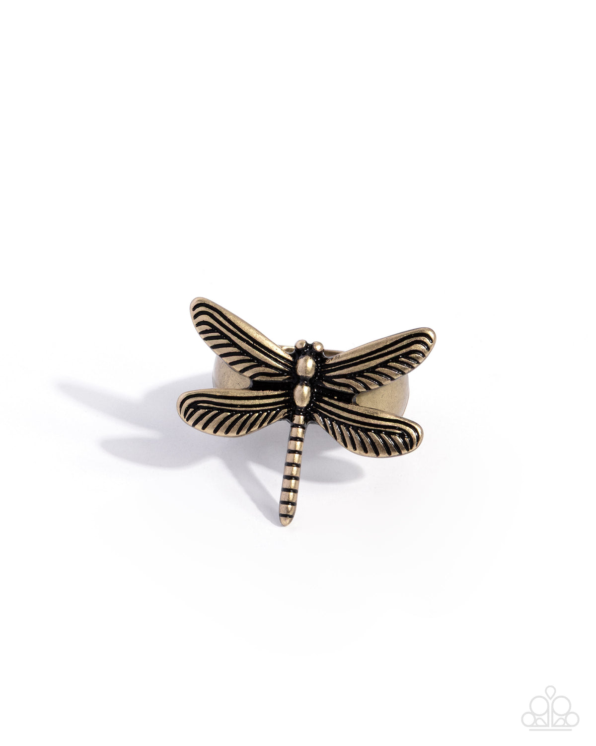Descending Dragonfly - Brass Paparazzi Accessories