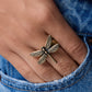 Descending Dragonfly - Brass Paparazzi Accessories