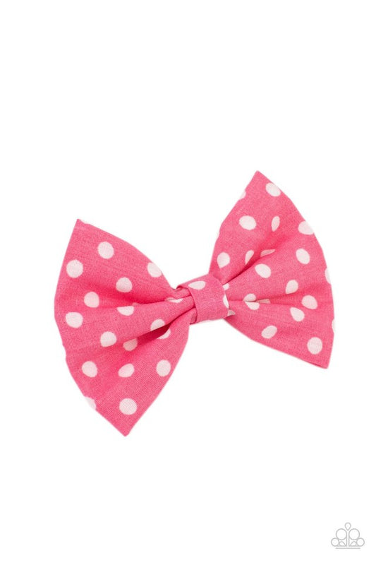 Polka Dot Delight Paparazzi Accessories Hair Clip - Pink