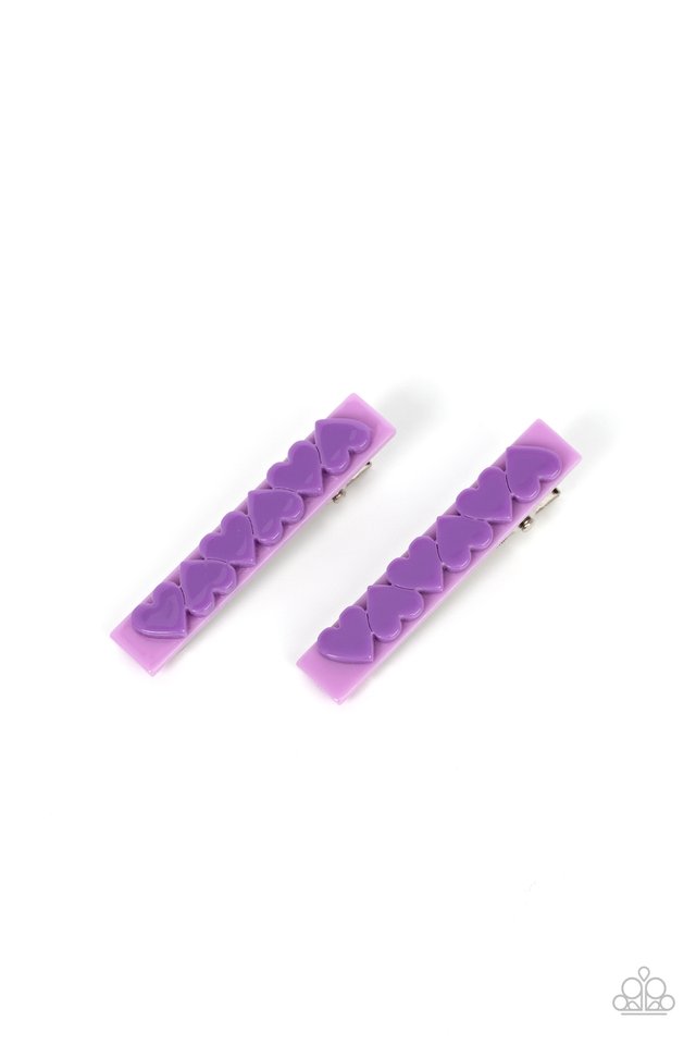 Cutely Cupid Paparazzi Accessories Hair Clip Purple