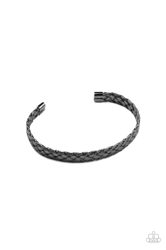 Cable Couture - – Black | Paparazzi Bracelet