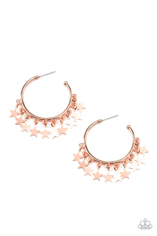 Happy Independence Day -Copper – Copper | Paparazzi Earrings