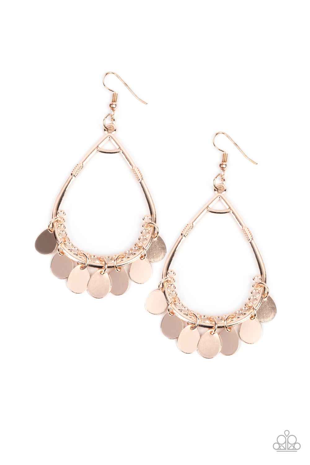 Meet Your Music Maker Paparazzi Accessories Earrings Rose Gold