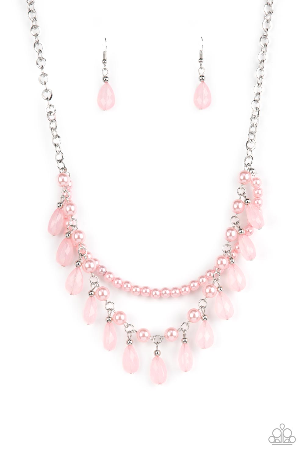 Dreamy Destination Wedding Paparazzi Accessories Necklace with Earrings - Pink