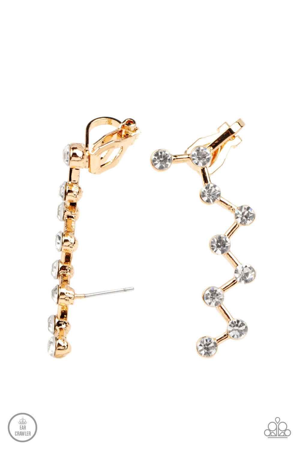 Clamoring Constellations Paparazzi Accessories Earring Crawlers Gold