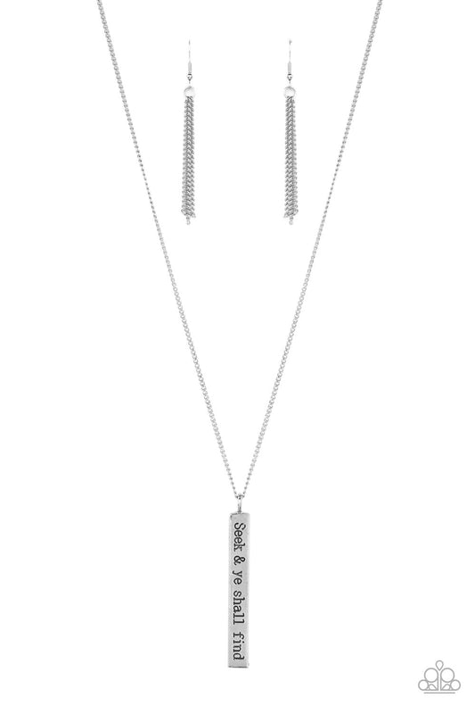 Matt 7:7 – Silver | Paparazzi Necklace