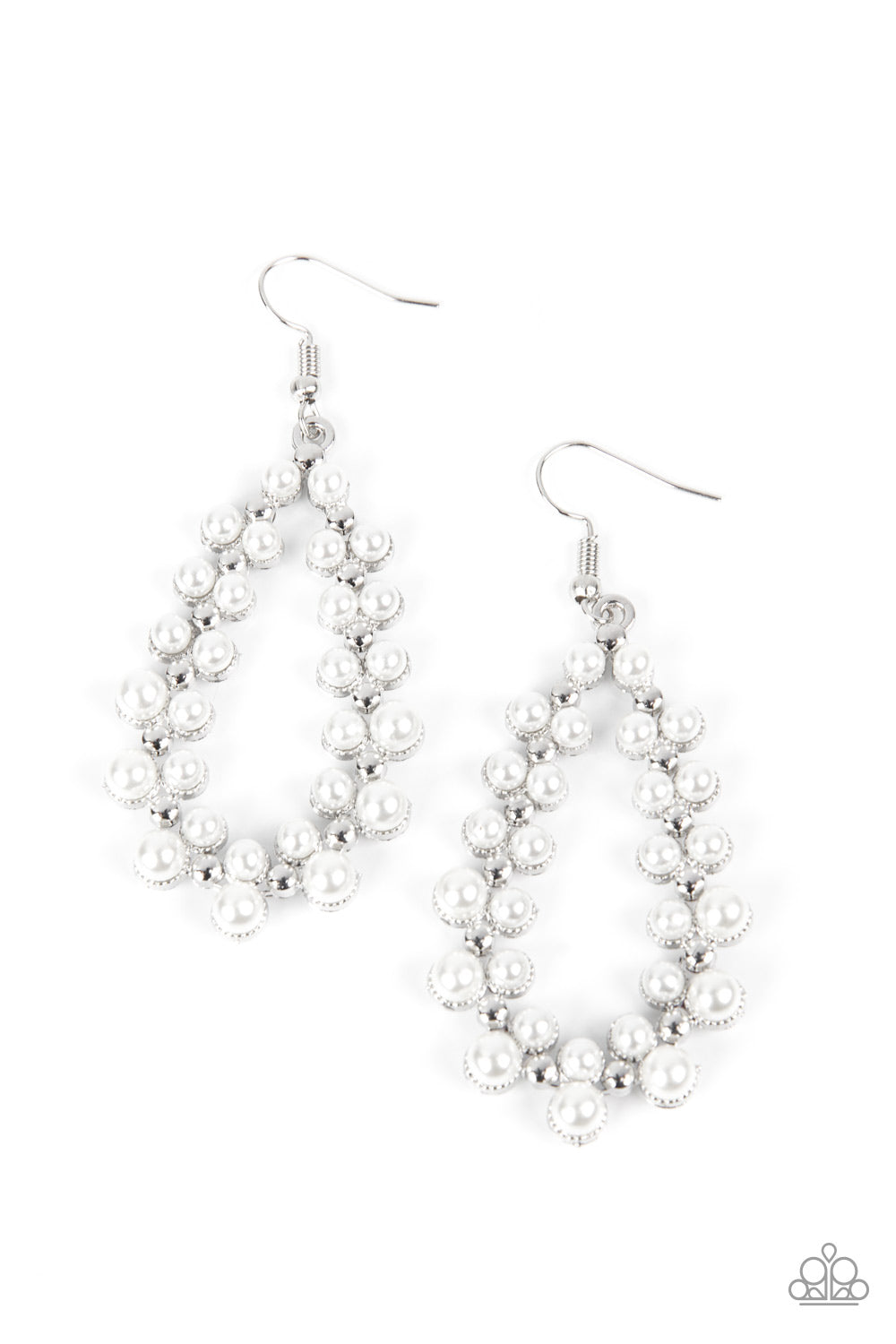 Absolutely Ageless Paparazzi Accessories Earrings - White