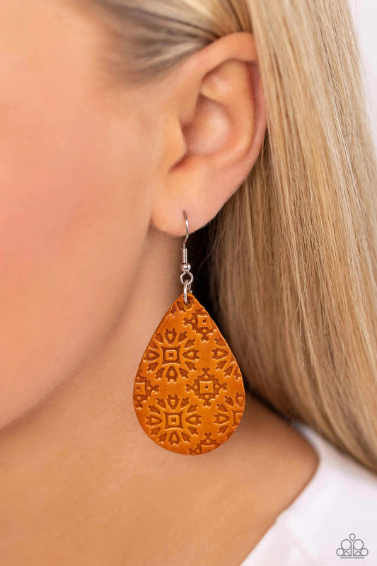 Stylishly Subtropical Paparazzi Accessories Earrings - Orange