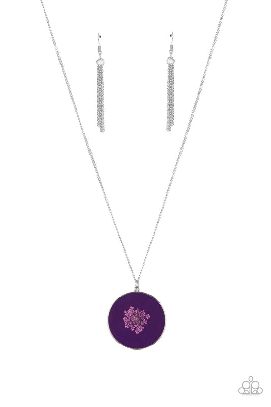 Prairie Picnic Paparazzi Accessories Necklace with Earrings - Purple