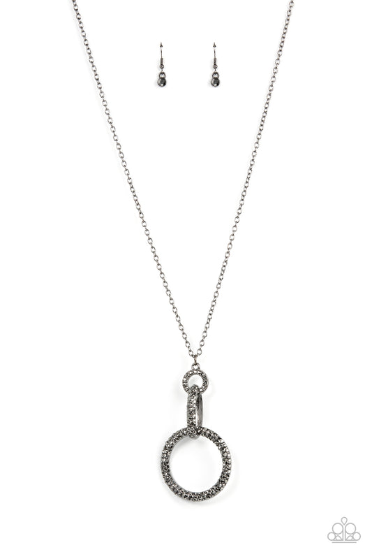 Radiant Ringleader Paparazzi Accessories Necklace with Earrings Black