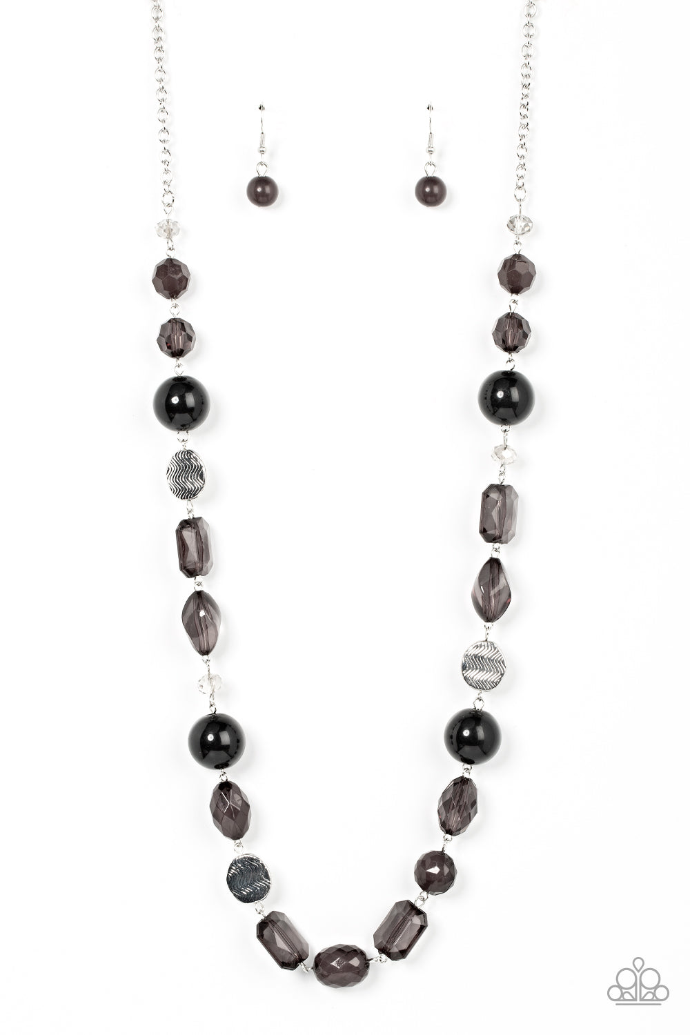 Timelessly Tailored Paparazzi Accessories Necklace with Earrings Black