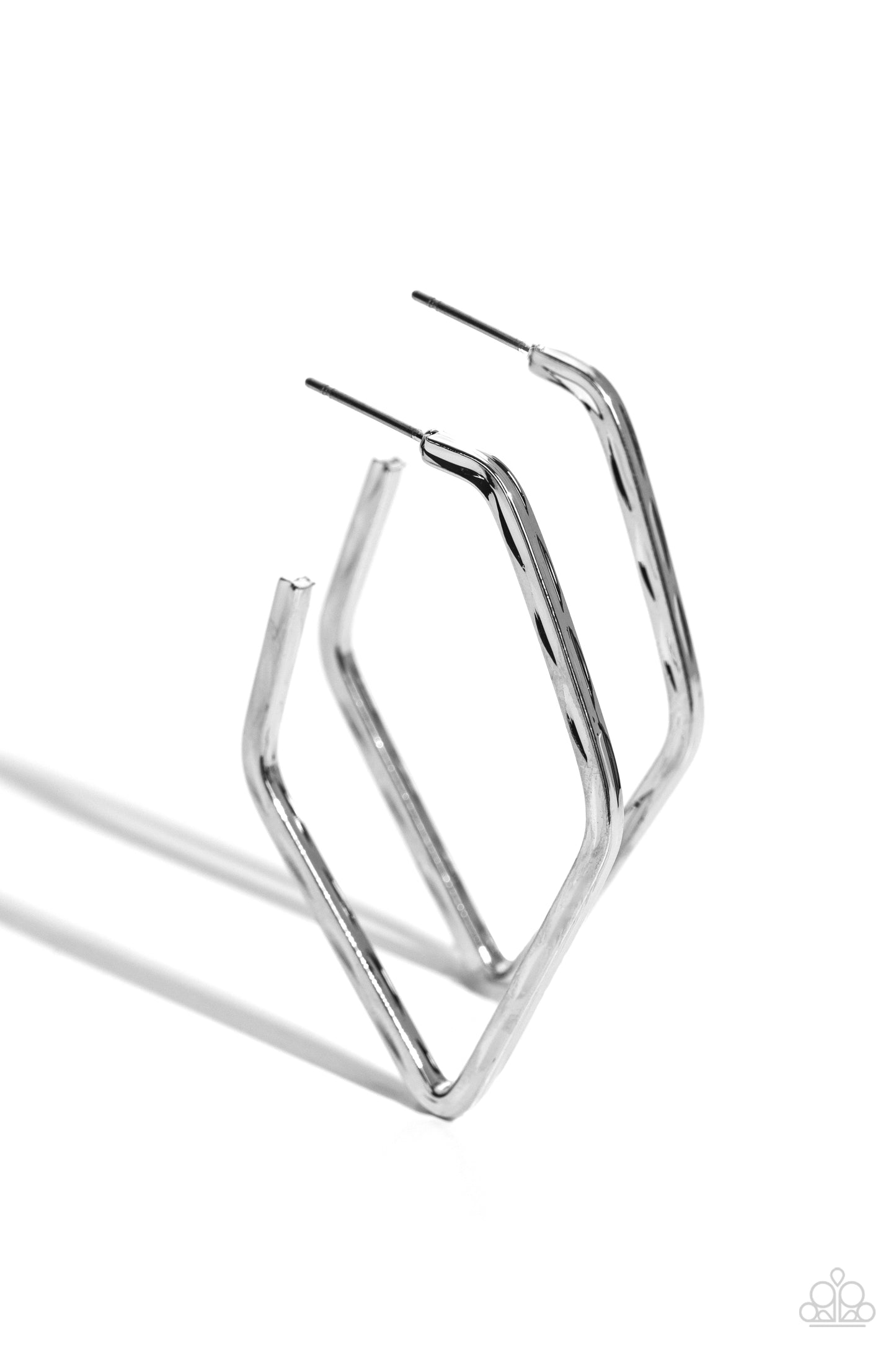 Winning Edge Paparazzi Accessories Hoop Earrings - Silver