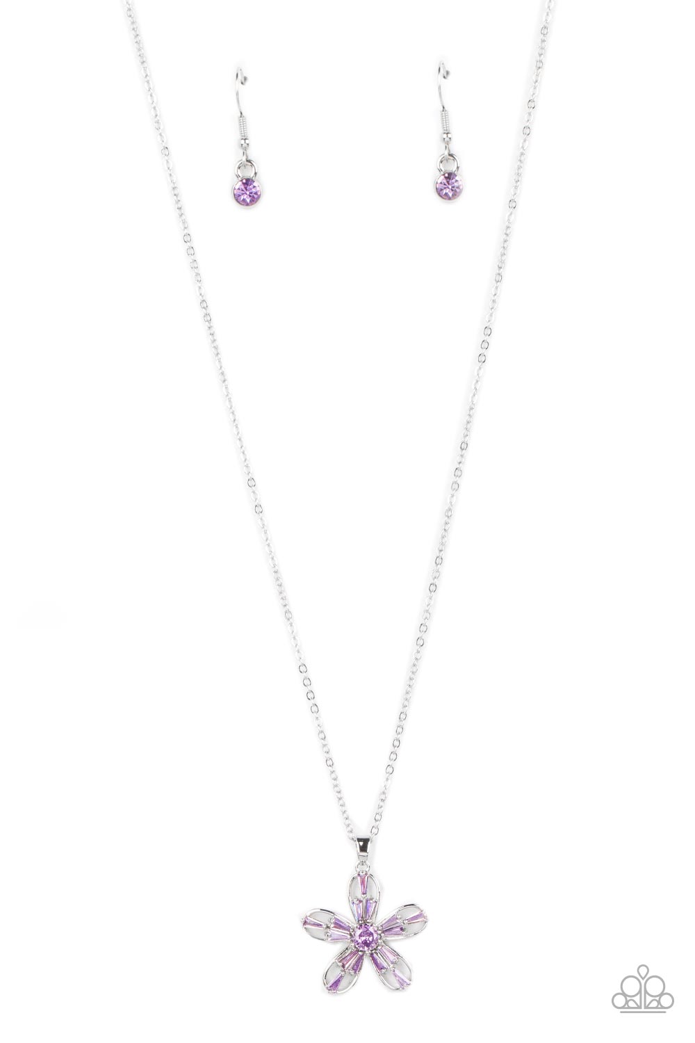 Botanical Ballad Paparazzi Accessories Necklace with Earrings - Purple