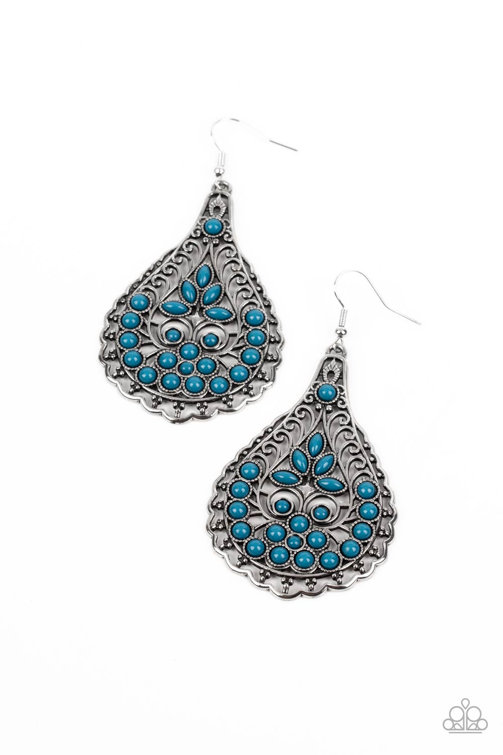 Botanical Beauty Paparazzi Accessories Earrings Blue