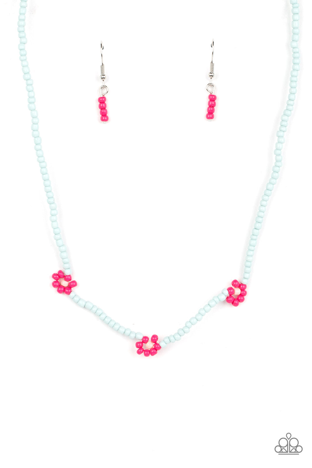 Bewitching Beading Paparazzi Accessories Necklace with Earrings - Pink