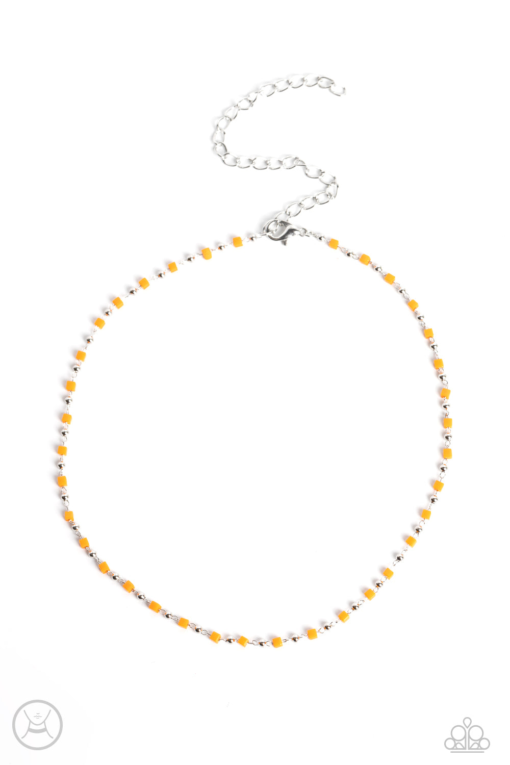 Neon Lights Paparazzi Accessories Necklace with Earrings - Orange
