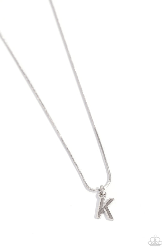 Seize the Initial - Silver - K – Silver | Paparazzi Necklace