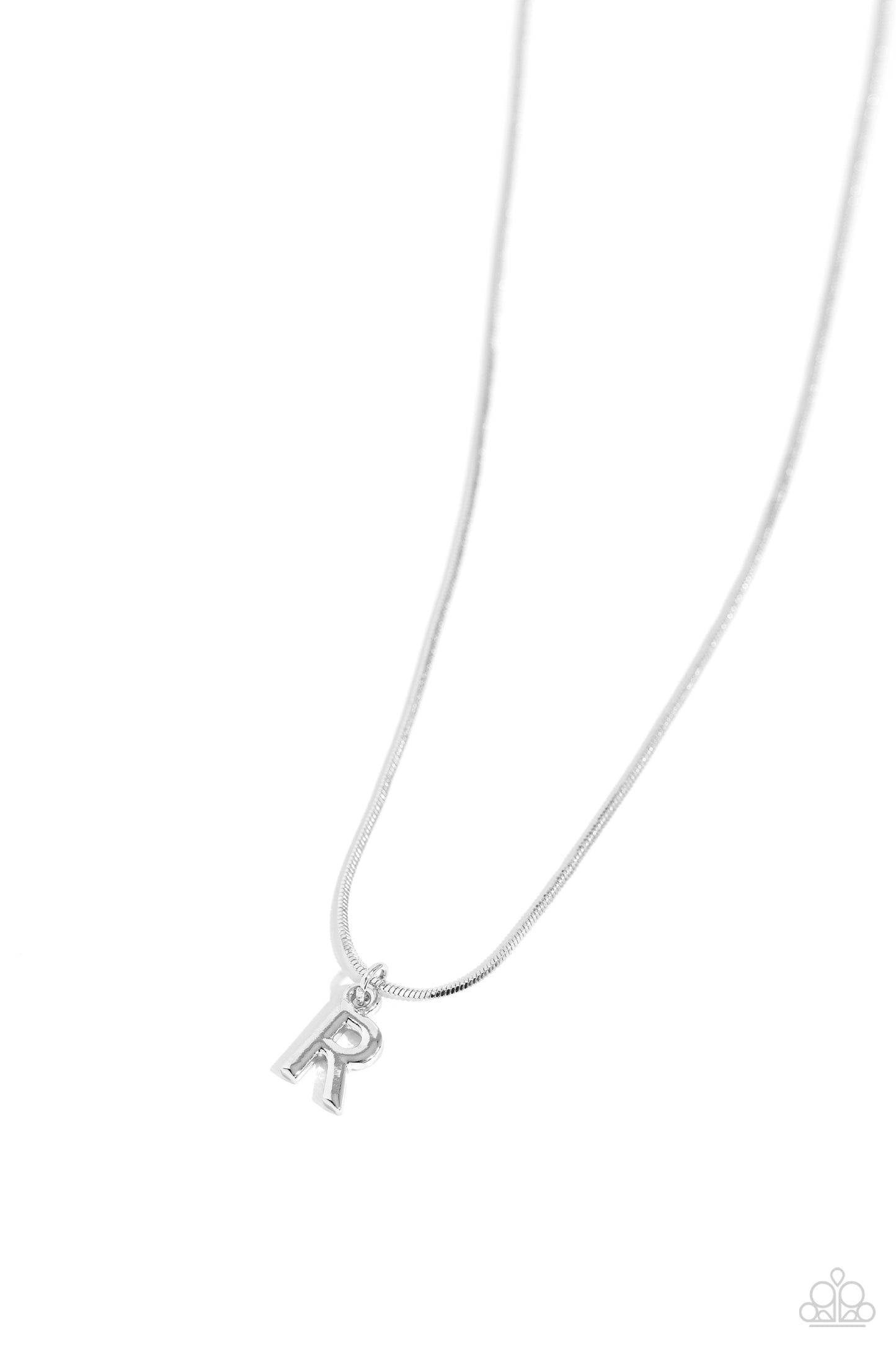 Seize the Initial Paparazzi Accessories Necklaces with Earrings Silver - R