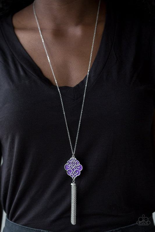 Malibu Mandala Paparazzi Necklace with Earrings Purple